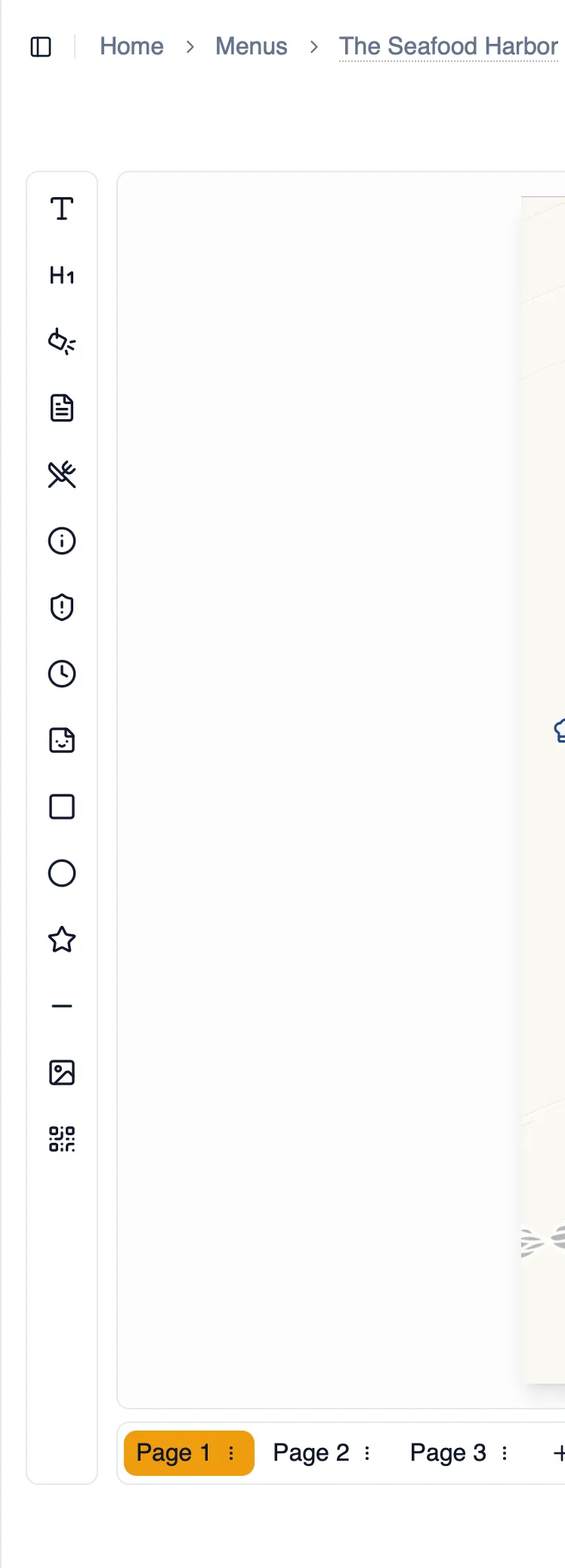 The editor toolbar with all insert buttons visible